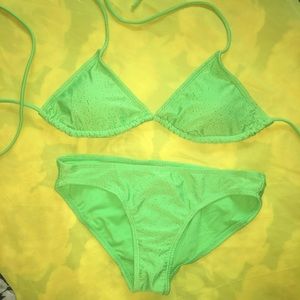 ✨NEW✨ OP NEON GLITTER TWO PIECE BIKINI SET 💚